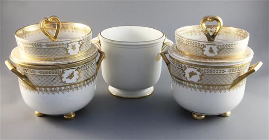 A pair of 19th century Paris porcelain ice pails